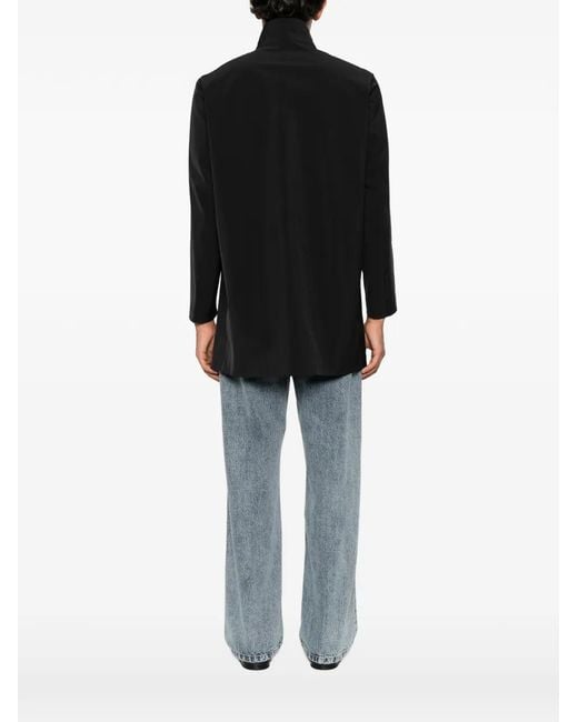 Emporio Armani Black High-Neck Zip-Up Jacket for men