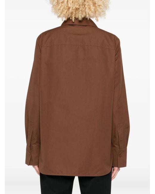 Jil Sander Button-Down Shirt in het Brown