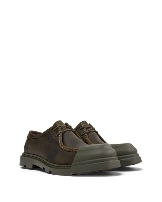 Camper Brown Junction Lace-Up Rubber-Toe Cap Shoes for men