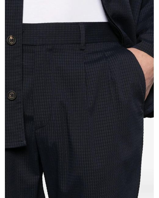 Eleventy Blue Textured Suit for men