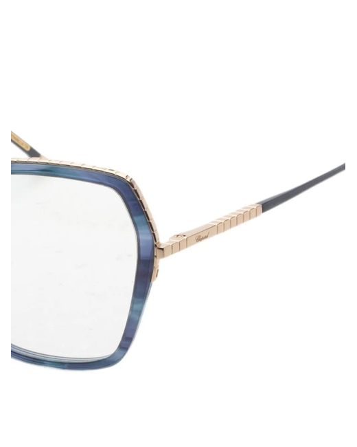 Chopard Blue Geometric-Frame Glasses