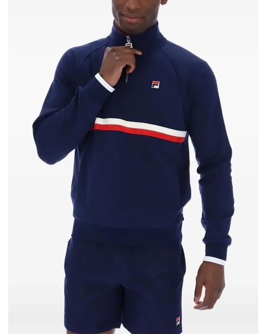 Fila Blue Rolando Logo-Patch Sweatshirt for men