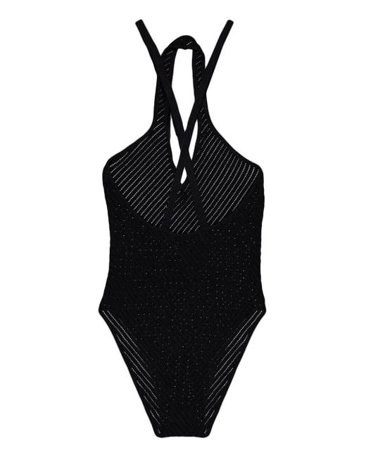 Laneus Black Knitted Swimsuit