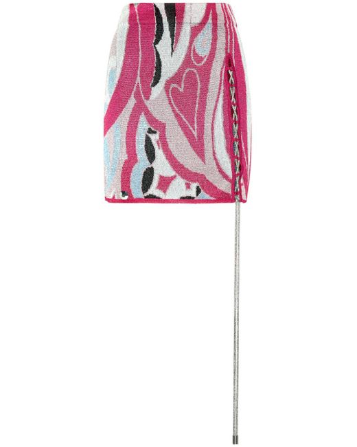 Minigonna con decorazione di Philipp Plein in Pink