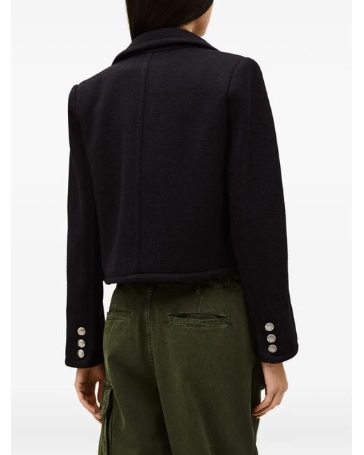 Ba&sh Blue Beradith Buttoned Pocket Jacket