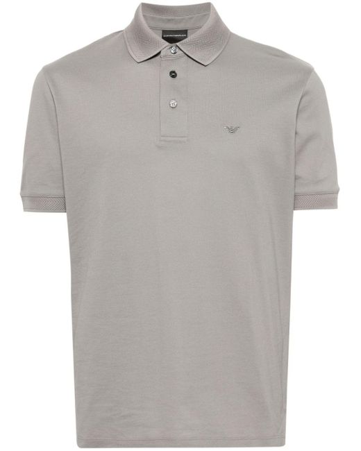 Emporio Armani Poloshirt Met Geborduurd Logo in het Gray voor heren