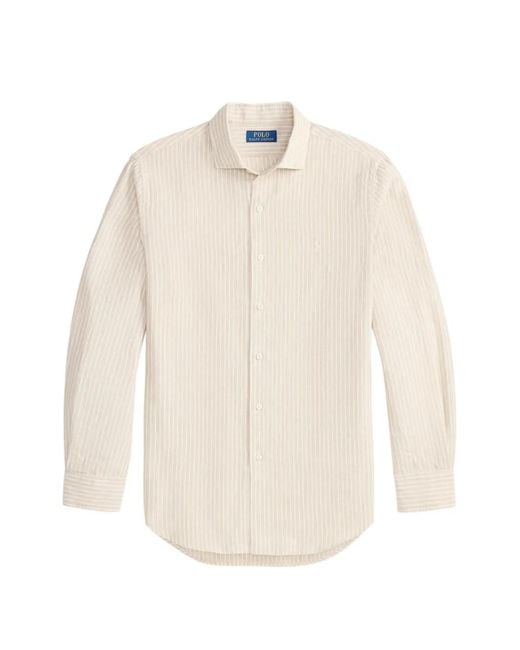 Polo Ralph Lauren White Striped Shirt for men