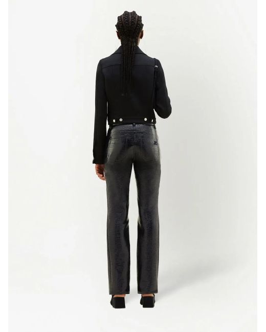 Courreges Blue Reedition Vinyl Straight-Leg Trousers