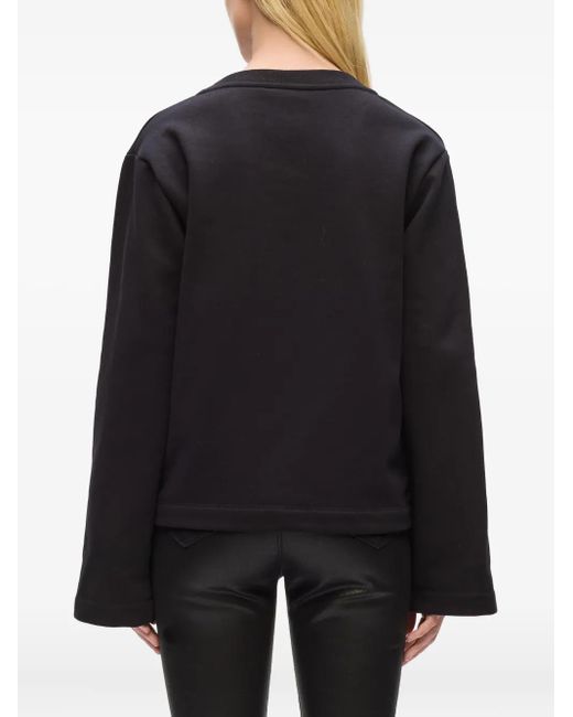 Karl Lagerfeld Black Signature-Hem V-Neck Sweater