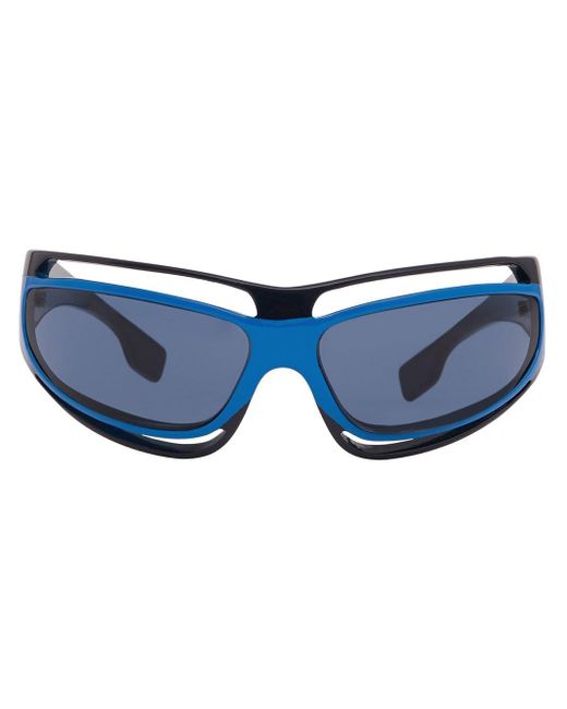 Burberry Blue Eliot Shield-Sonnenbrille