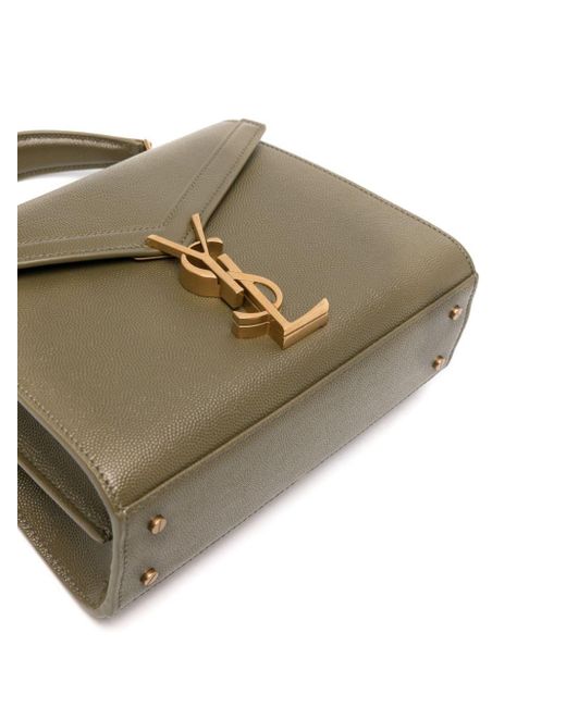 Saint Laurent Metallic Mini Cassandra Grained Leather Tote Bag