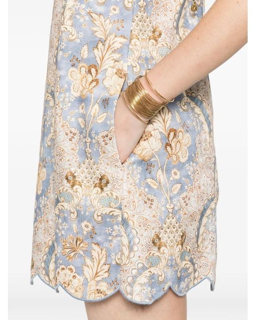 Zimmermann White Daylight Scallop Mini Dress