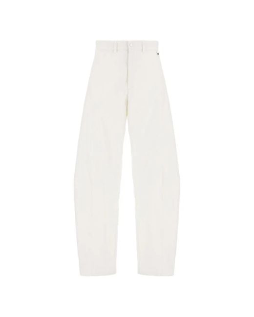 Herno White Twill Trousers