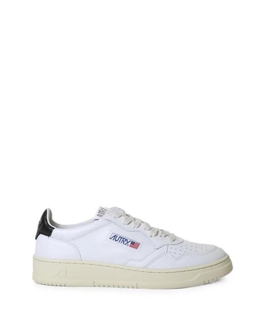 Autry White Medalist Low Sneakers for men