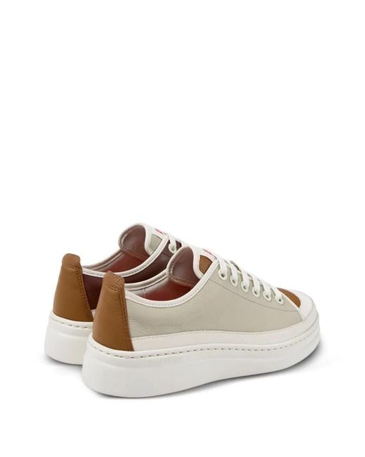 Camper White Runner Up Twins Leather Sneakers