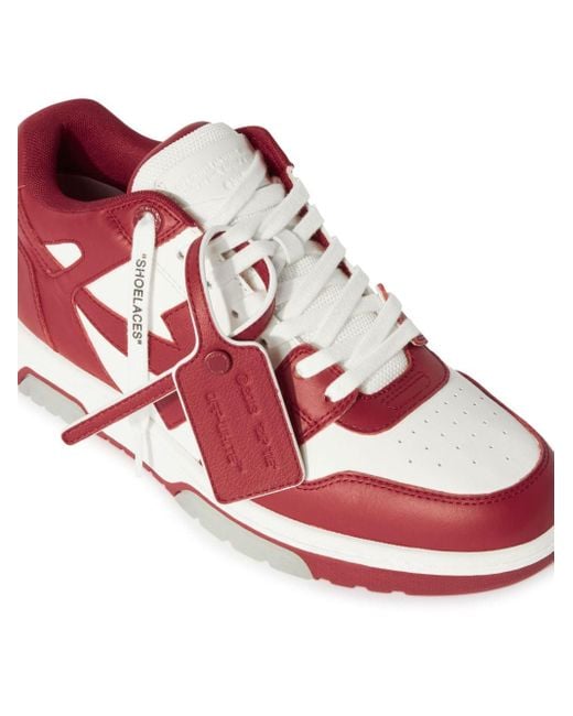 Off-White c/o Virgil Abloh Red Out Of Office "ooo" Low-top Sneakers