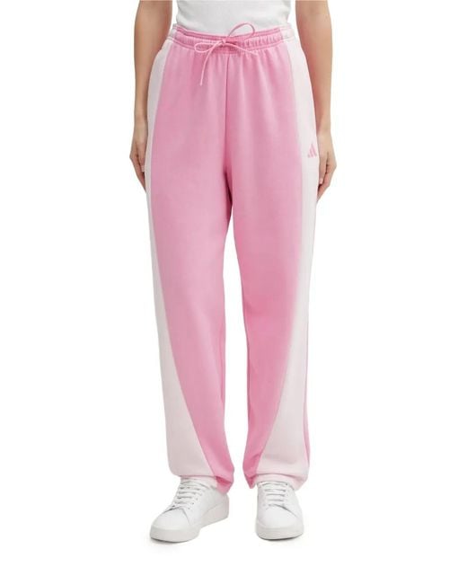 Adidas Pink Colourblock Logo Tracksuit