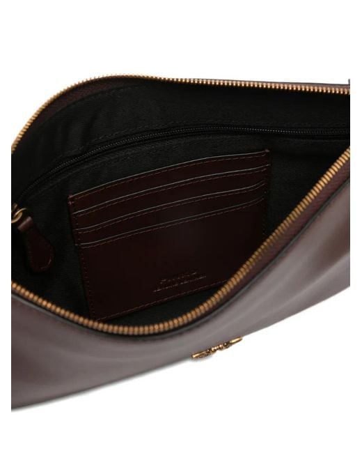 Pinko Brown Love Flat Classic Clutch