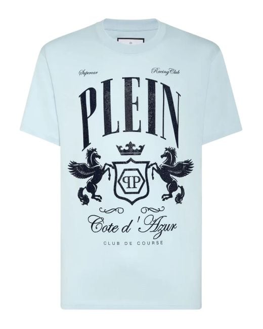 Philipp Plein Blue Cote D'Azur T-Shirt for men