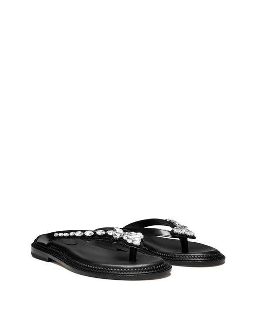 Simone Rocha White Crystal-Embellished Slides