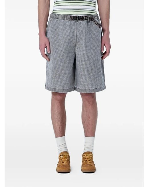 Brain Dead Gray Belted Cotton Shorts for men
