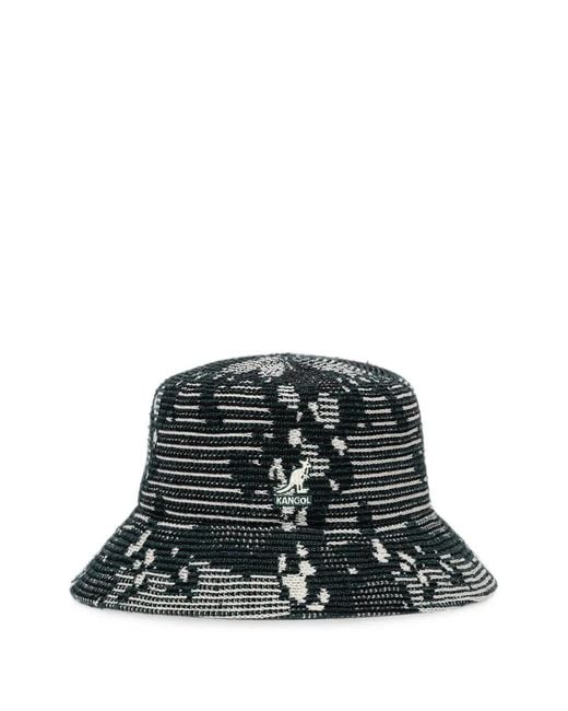 Kangol Green Abstract-Pattern Bucket Hat