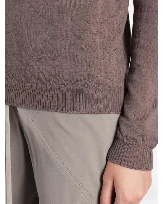 Rick Owens Purple Deep V-Neck Sweater