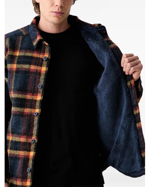 Columbia Black Hunter Arch Check-Pattern Fleece-Lined Jacket for men