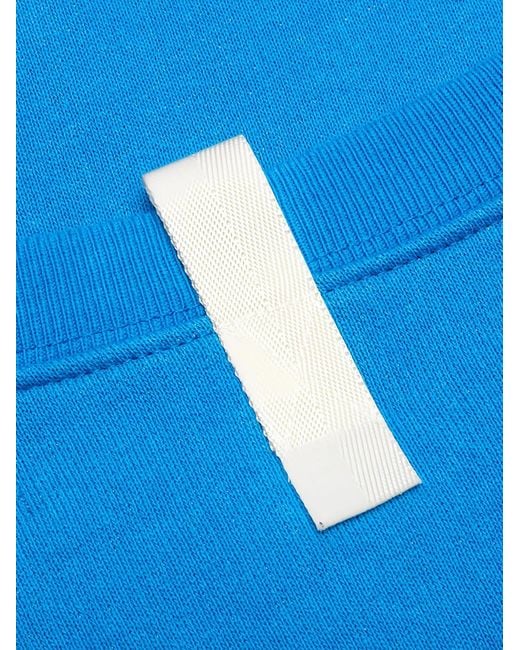 Advisory Board Crystals Blue Embroidered-Logo Sweatshirt for men