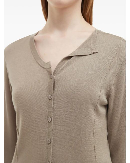B+ AB Natural Asymmetric Cardigan
