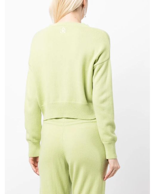 Teddy Cashmere Yellow Genova Cropped Cashmere Jumper