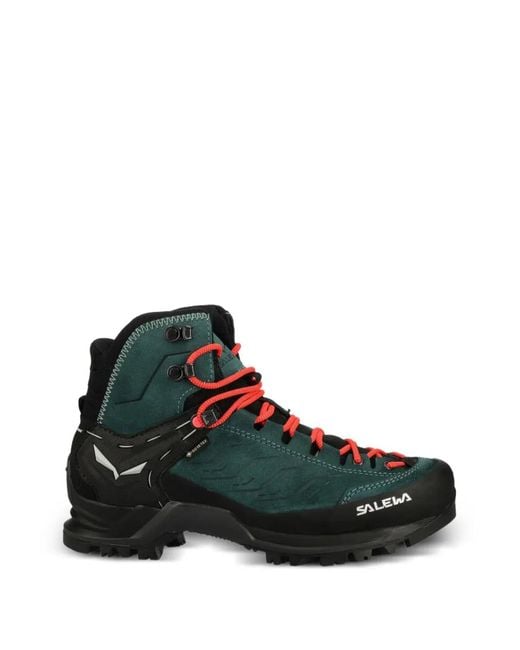 Salewa Black Mtn Trainer Mid Gtx Geometric-Pattern Trainers