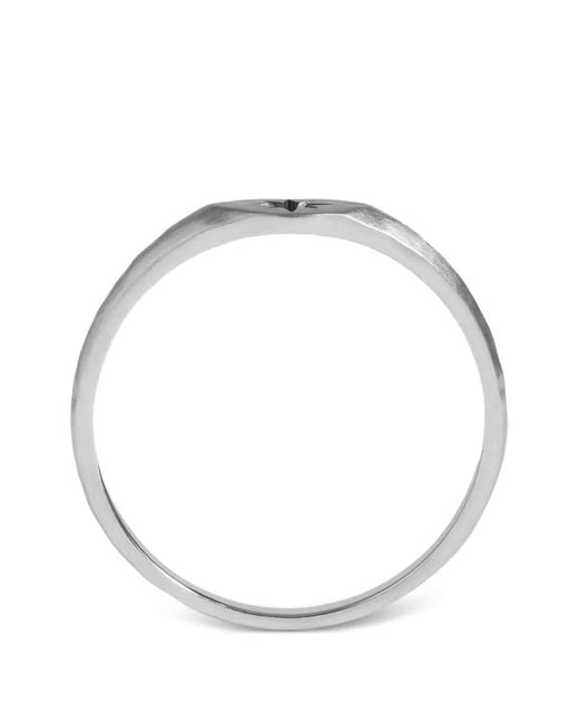 Monica Vinader Metallic Star-Engraved Signet Ring