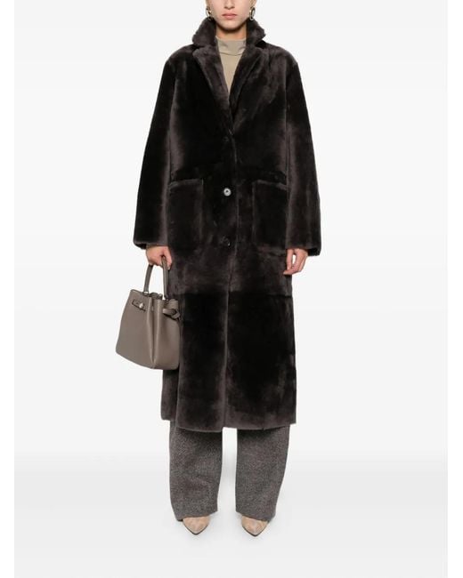 Arma Black Reversible Single-Breasted Coat