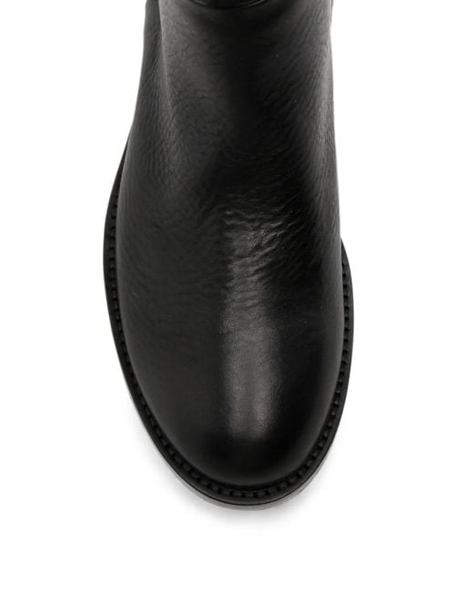 Agl Attilio Giusti Leombruni Black Zenit Grained Leather Boots