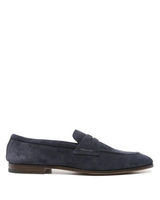 Church's Blue Suede Loafers for men
