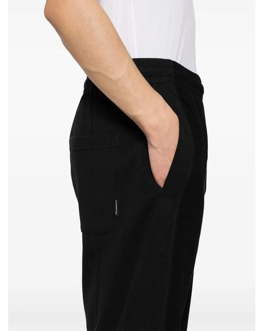 FIVE CM Black Logo-Embroidered Pants for men