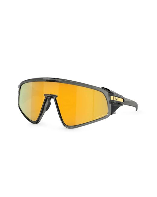 Oakley Yellow Latch Mask-Frame Sunglasses