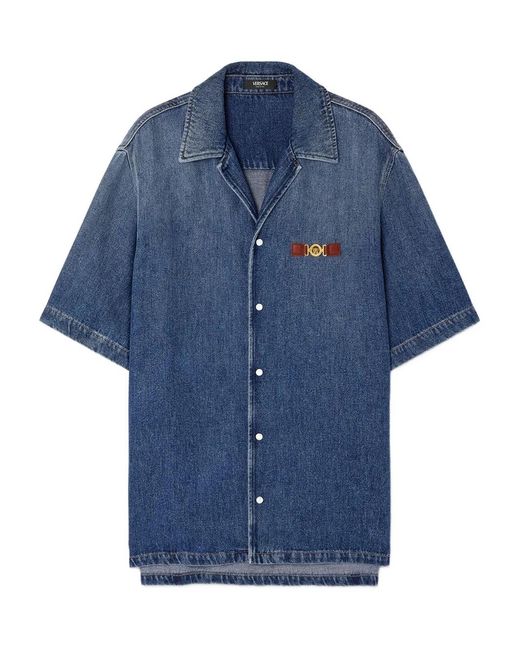 Camicia di Versace in Blue da Uomo