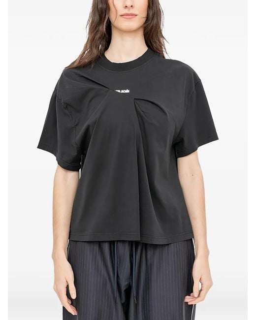 Facon Jacmin Black T-Shirt Temax À Logo Imprimé