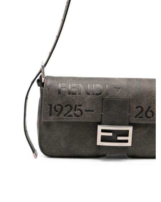 Fendi Black Baguette 26424 Shoulder Bag