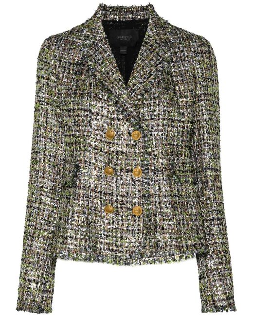 Giambattista Valli Black Bouclé Blazer