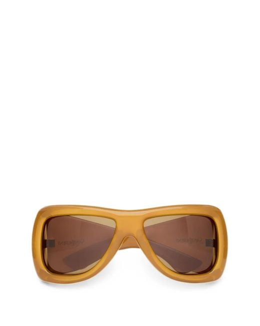 Saint Laurent Yellow Sl 902 Rectangle-Frame Sunglasses