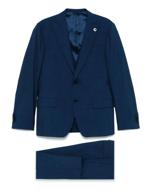 Lardini Anzug Mit Brosche in Blue für Herren