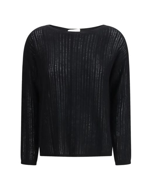 Allude Black Boatneck Knitwear