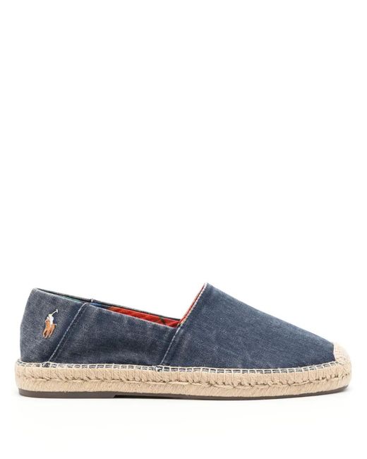 Polo Ralph Lauren Blue Cevio Slip-Espadrilles-Flat Shoes for men