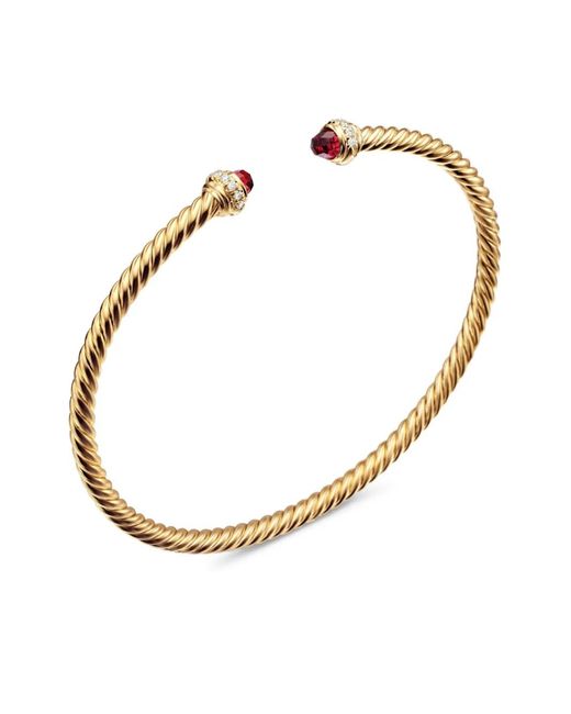 David Yurman White 18Kt Cablespira Topaz And Diamond Bracelet