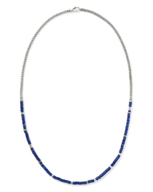 John Hardy Blue Sterling Silver Lapis Lazuli Heishi Necklace for men