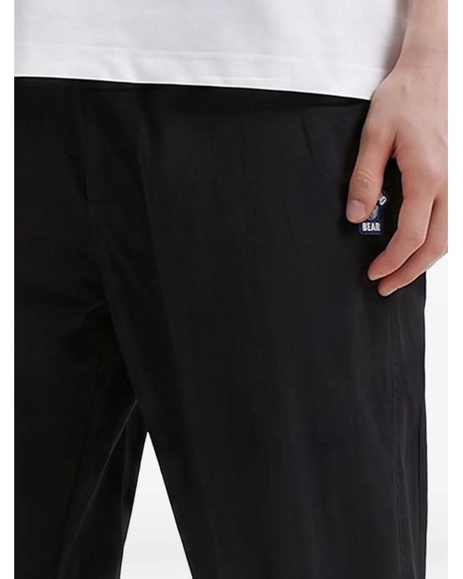 Chocoolate Black Logo-Patch Track Pants for men
