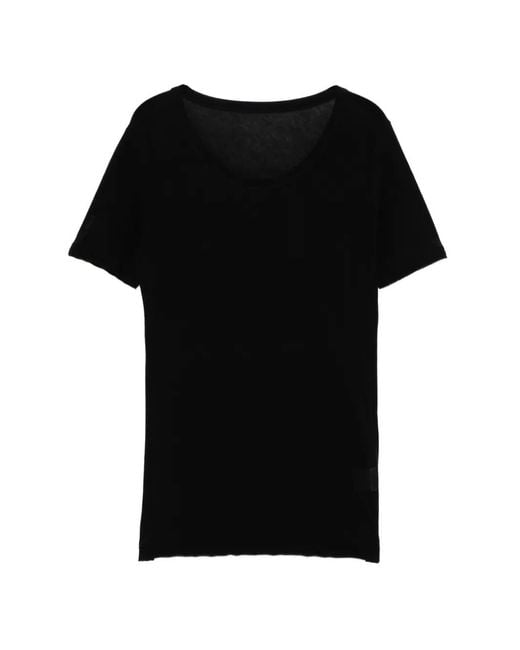 Yohji Yamamoto Black Cotton Jersey T-Shirt